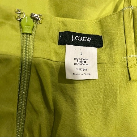J Crew Lime Green Strappy A-Line Dress Size 4 - Picture 7 of 8
